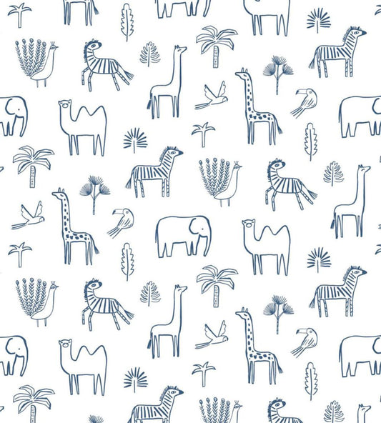 Funky Jungle Wallpaper by Harlequin Navy