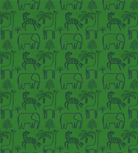 Funky Jungle Fabric by Harlequin Gecko/Cobalt