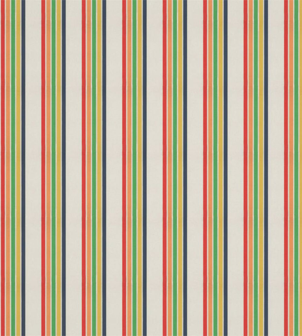 Helter Skelter Stripe Fabric by Harlequin Navy/Poppy/Apricot/Gekko