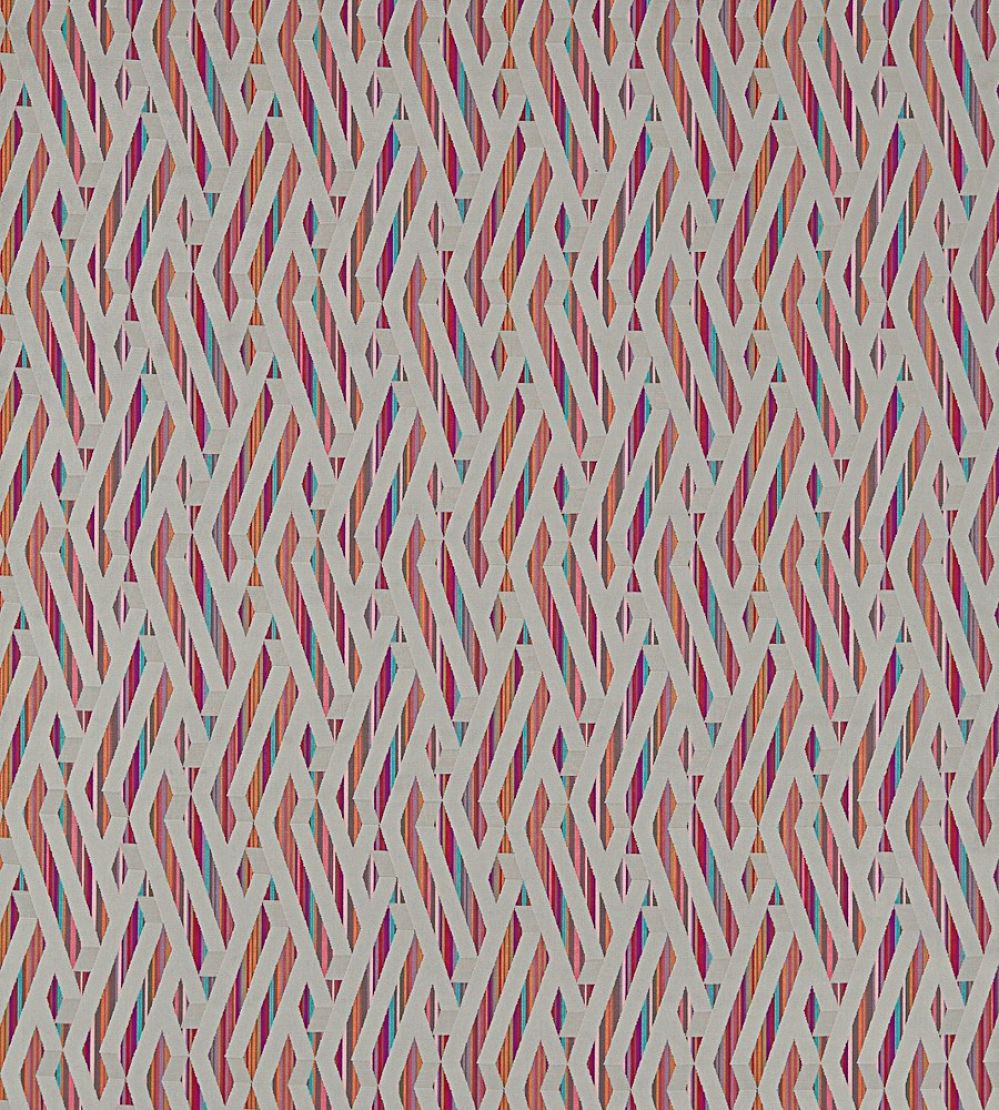 Makena Fabric by Harlequin Contract Cerise/Fuchsia/Mink
