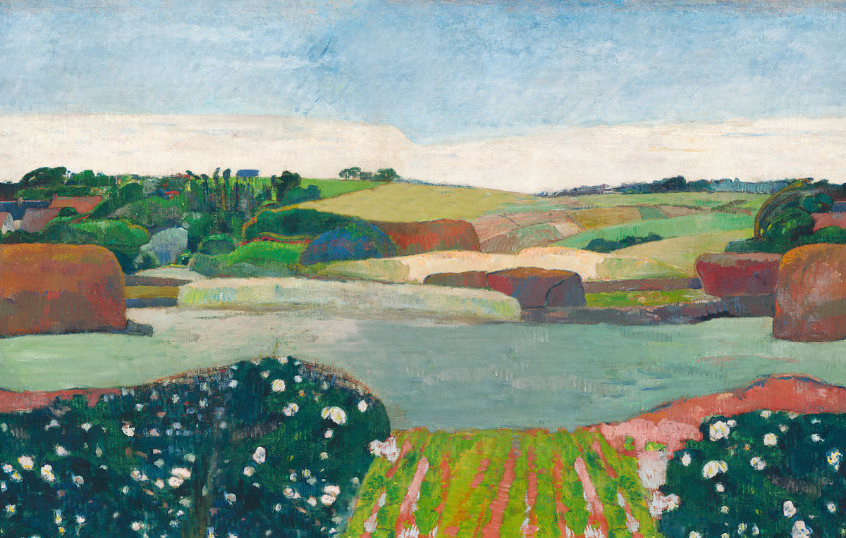 Haystacks in Brittany Repeatable mural by Rebel Walls