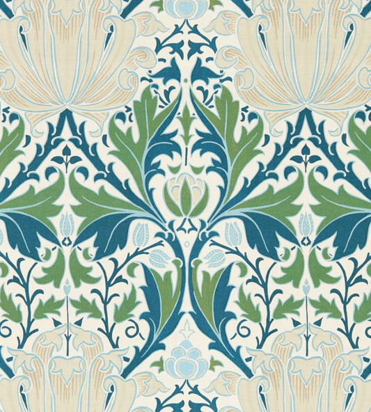 Helena Wallpaper by Morris & Co Indigo/Forest