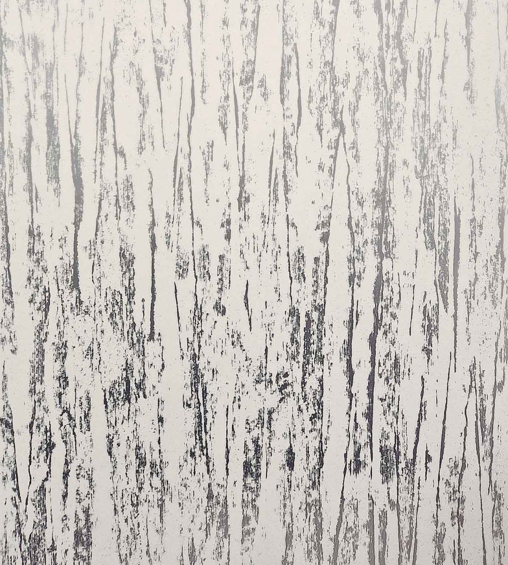 Helmsley Foil Wallpaper by 1838 Wallcoverings Silver and Cream