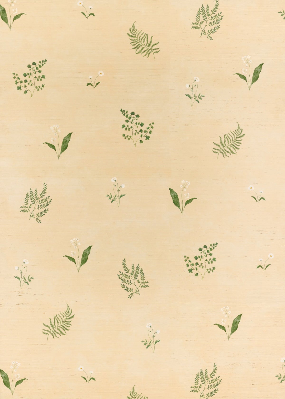 Herbarium Forest Grasscloth Wallpaper by Tess Newall in Blush
