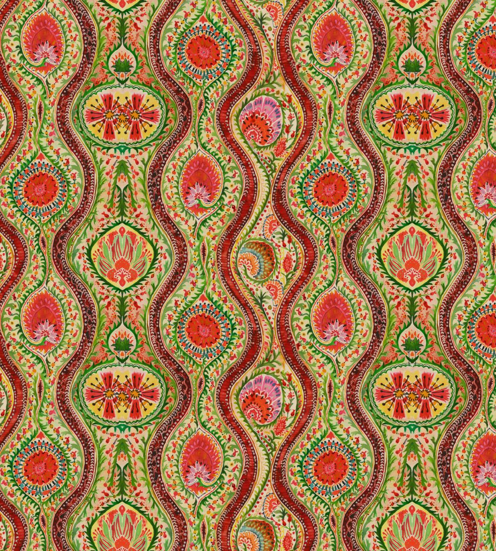 Hippie Paisley Wallpaper by MINDTHEGAP Red Green
