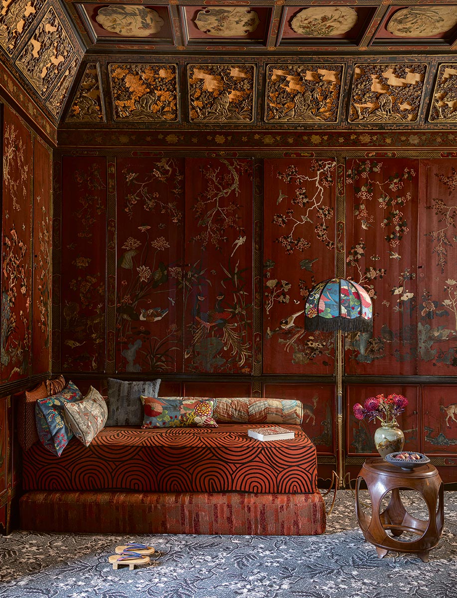 Hojo Garden Fabric by Pierre Frey shown in a room setting (view 2)