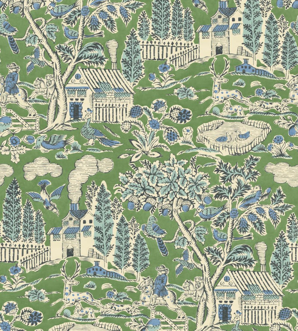 Home Park Wallpaper by GP & J Baker Emerald