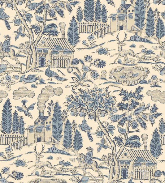 Home Park Wallpaper by GP & J Baker Royal Blue