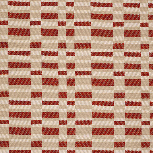 Hopscotch Fabric by George Spencer Designs in Terracotta