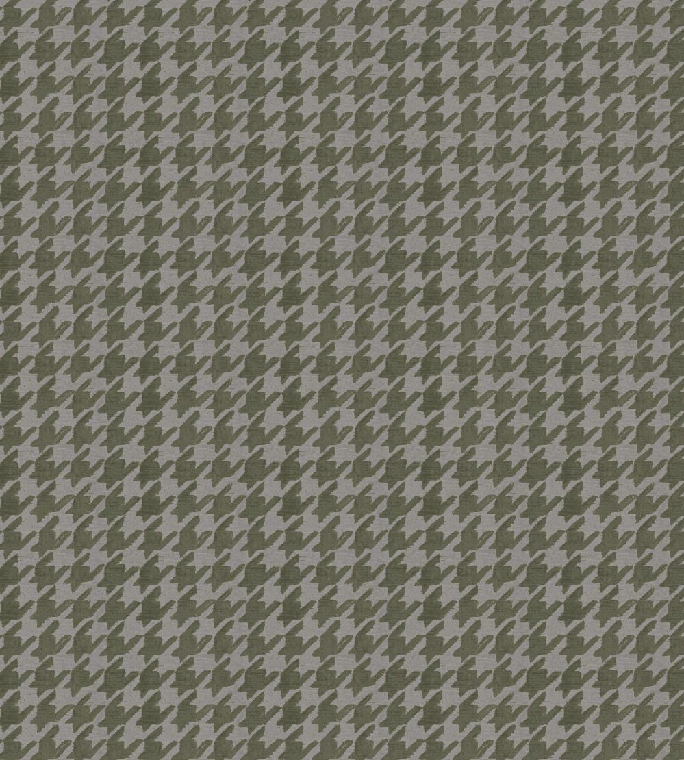 Hounds Tooth Fabric by Arley House Moss