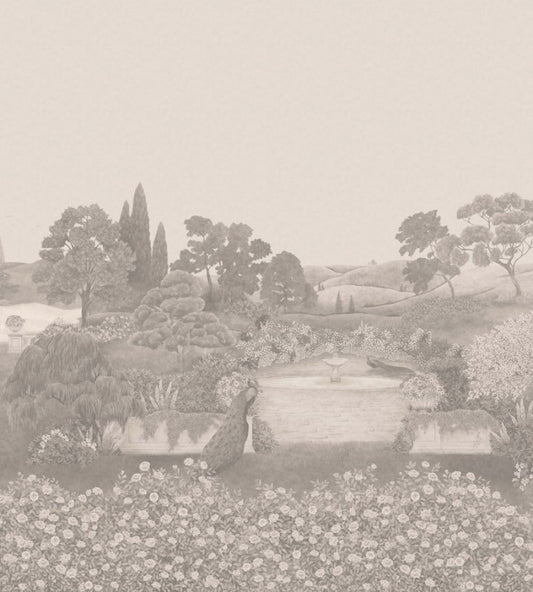 Idyll Mica Mural by Cole & Son Platinum Pearl