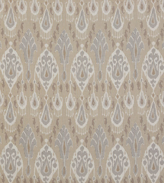 Ikat Bokhara Linen Fabric by GP & J Baker Parchment