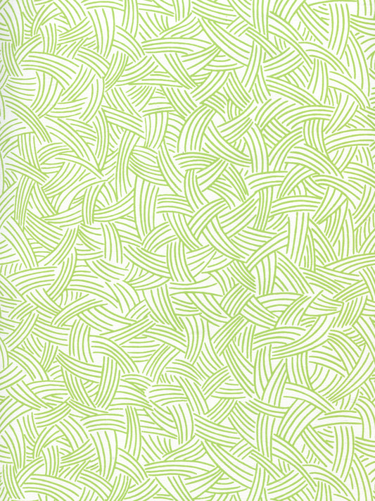 Interweave Jungle Green on Almost White wallpaper by Alan Campbell