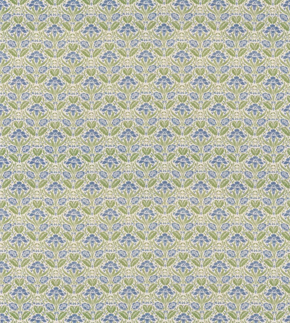 Iris Meadow Fabric by GP & J Baker Blue/Green