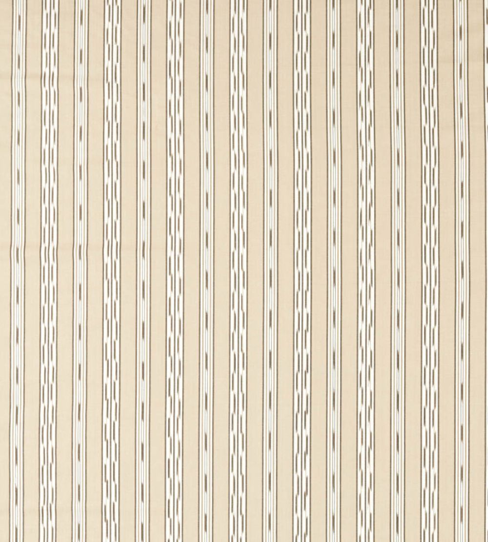 Jamdani Stripe Fabric by Sanderson Gritstone/Oak