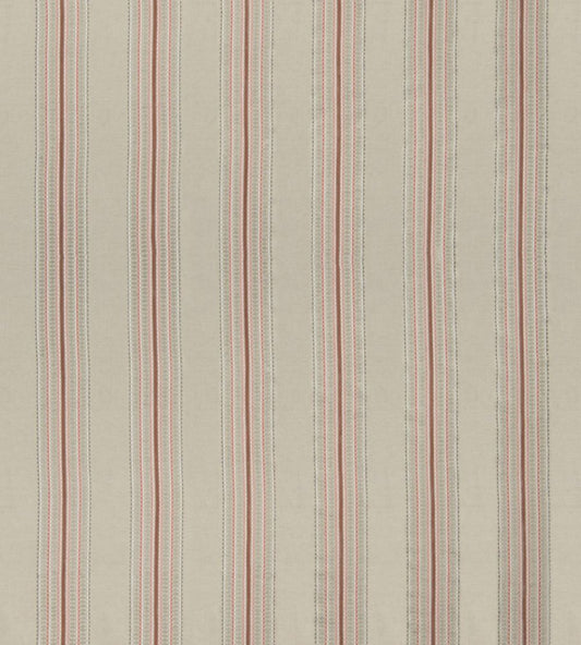 Ceylon Stripe Fabric by James Hare Natural / Dusky Rose