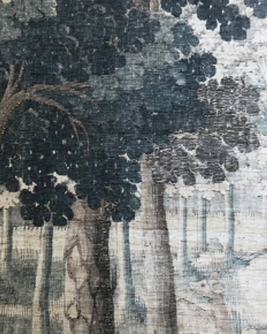 Jardin d'Ussé Mural by Watts 1874 in Brumaille - Grasscloth