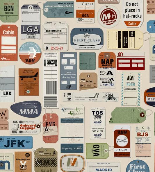 Jet Set Wallpaper by Mini Moderns Stone