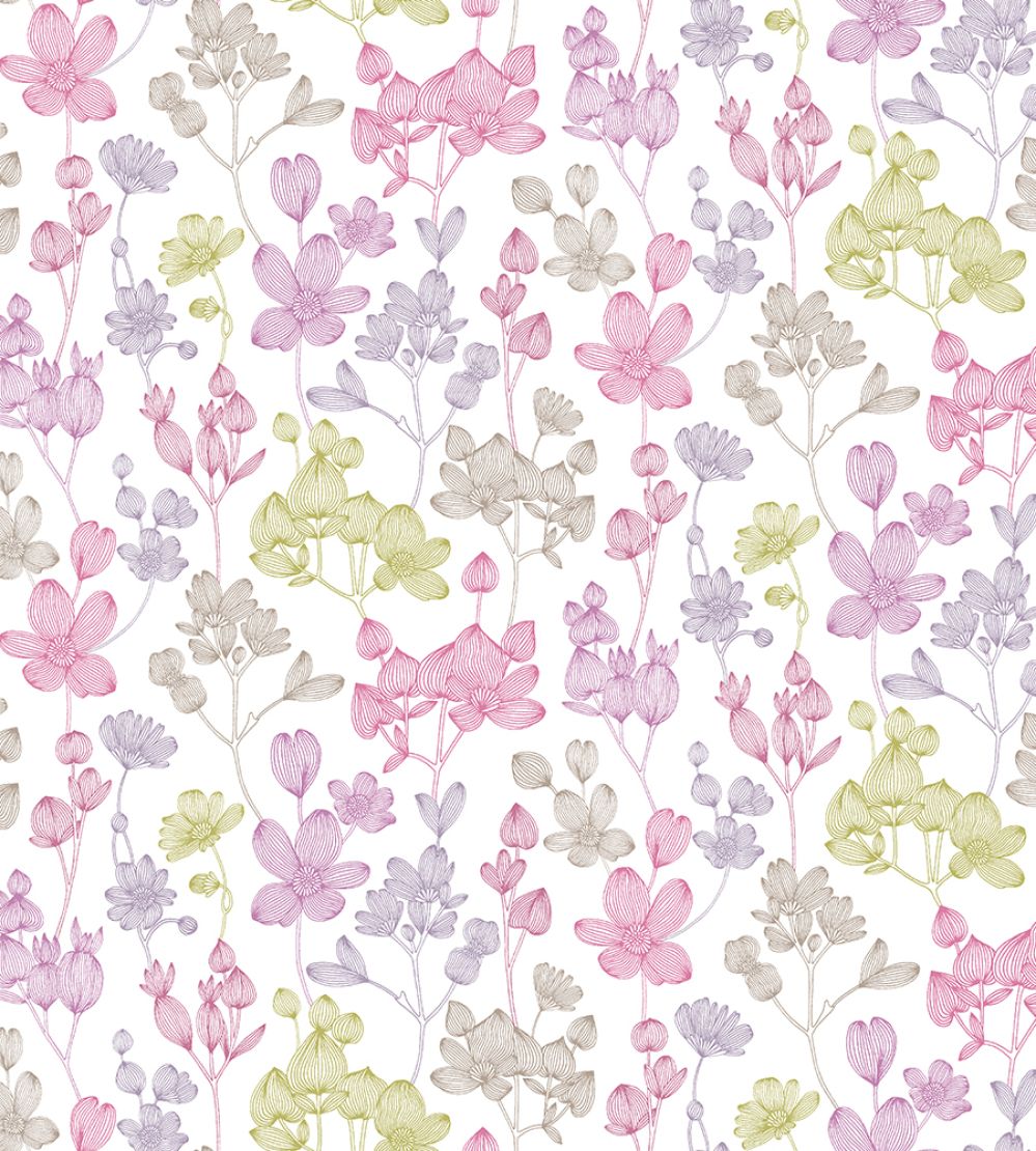 Kalina Wallpaper by Ohpopsi Pretty Pink