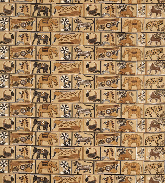 Kantha Fabric by Harlequin Ochre/Charcoal