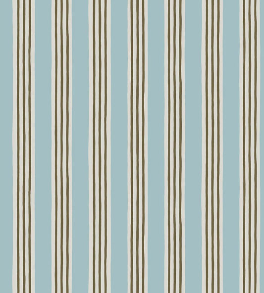 Kemble Stripe Wallpaper by Josephine Munsey Spruce, Cobber and Dew