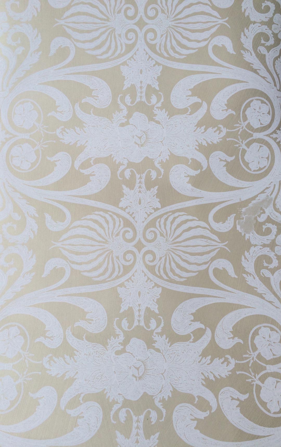 Kensington Tuileries Wallpaper by Watts 1874 in Platinum Cloud