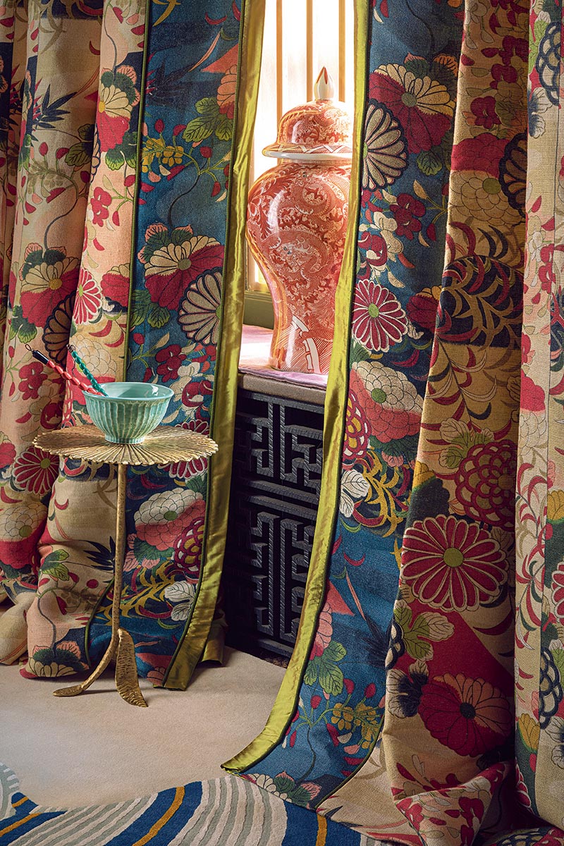 Kiku Fabric by Pierre Frey shown in a room setting (view 2)