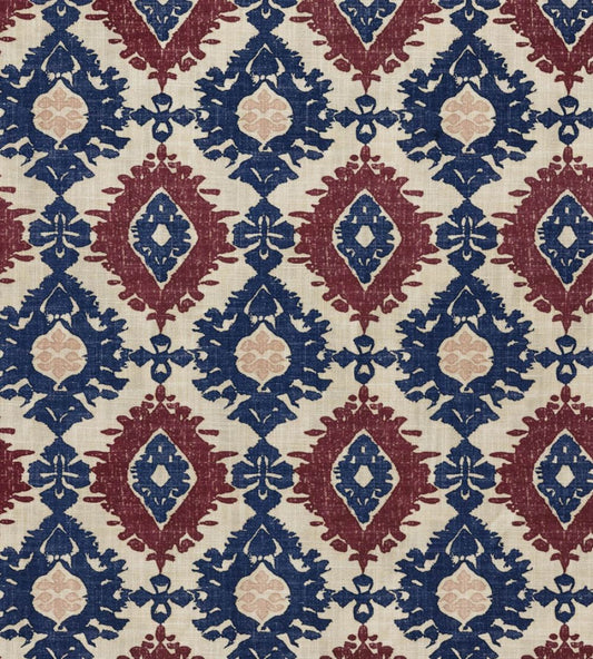 Kilim Fabric by Barneby Gates Red/Navy