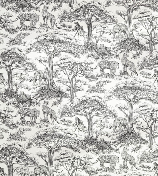 Kisumu Fabric by Clarke & Clarke Noir