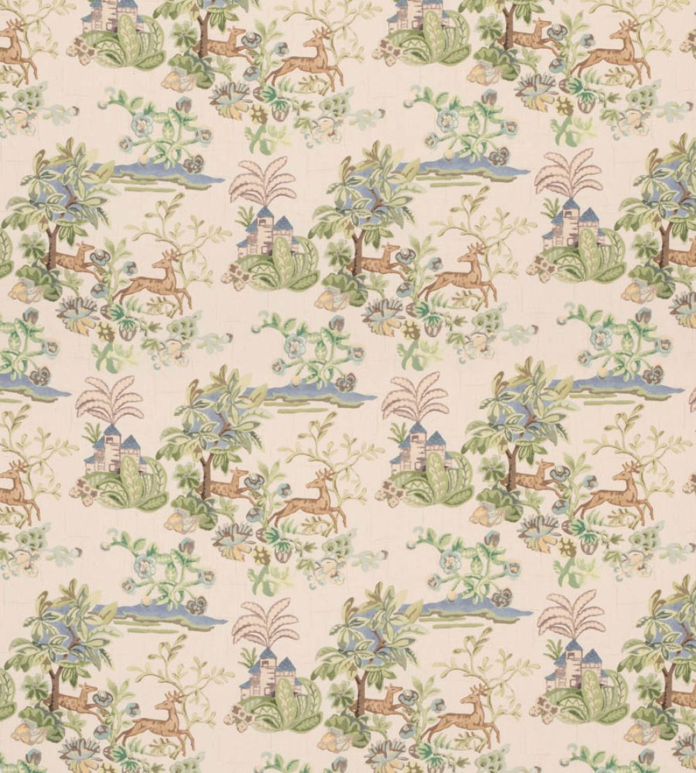 Knights Tale Light Fabric by GP & J Baker Sage/Blue