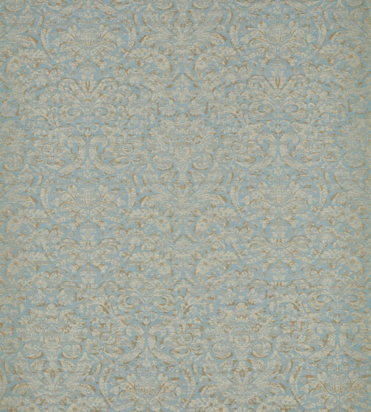 Knole Damask Fabric by Zoffany Stockholm Blue