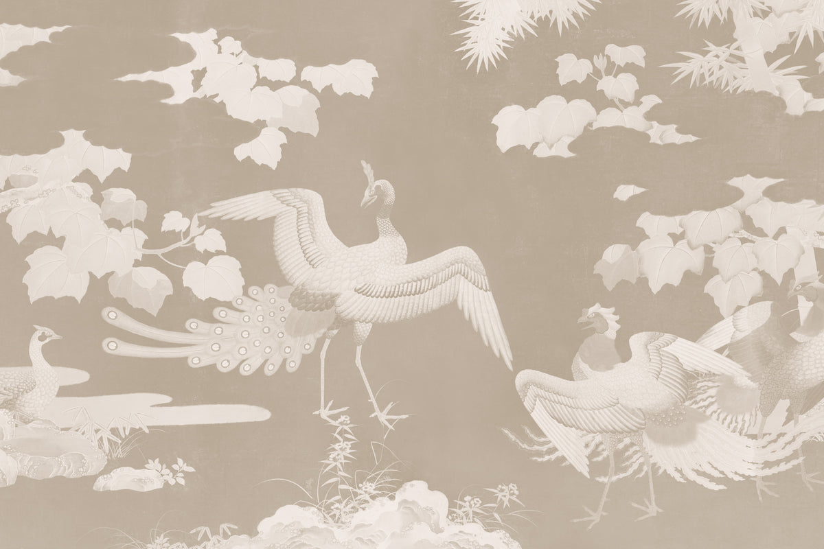 Kujaku Beige mural by Hovia