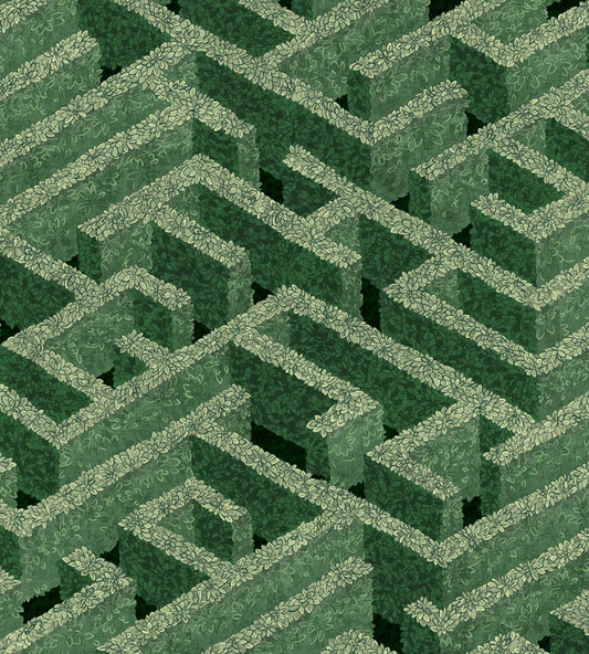 Labyrinth Wallpaper by Josephine Munsey Green