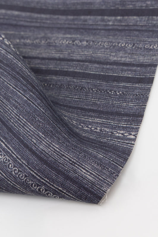 Batik Stripe Fabric by Kerry Joyce in Indigo
