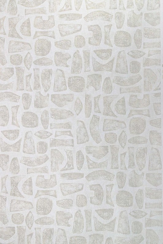 Totem Wallpaper by Kerry Joyce in Taupe on Off-White