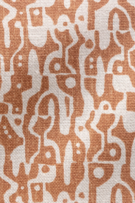 Glyph Fabric by Kerry Joyce in Pumpkin/Natural