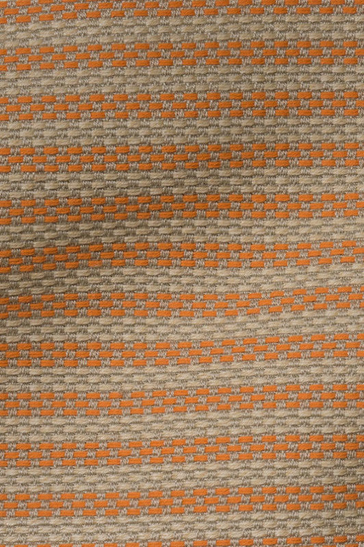Ticking Stripe Fabric by Kerry Joyce in Sand/Coral