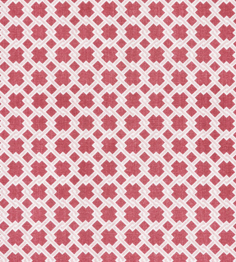 Lattice Cane Fabric by Barneby Gates Red/Pink