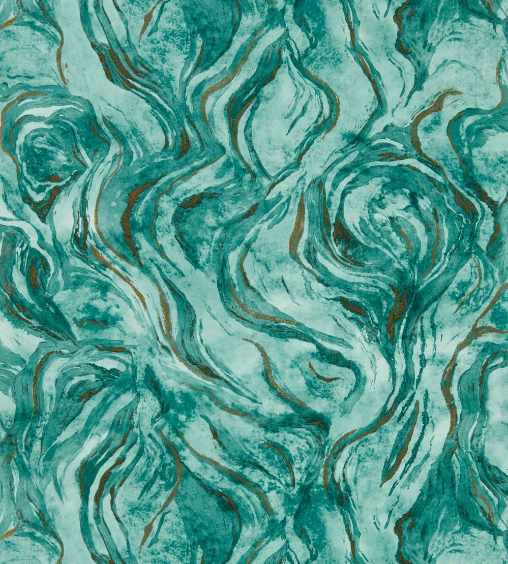Lavico Wallpaper by Clarke & Clarke Teal