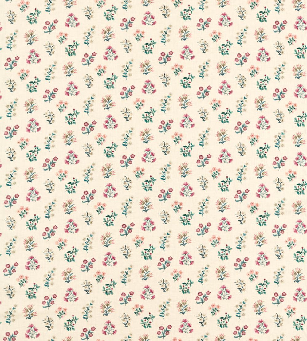 Leiden Fabric by Clarke & Clarke Teal/Berry