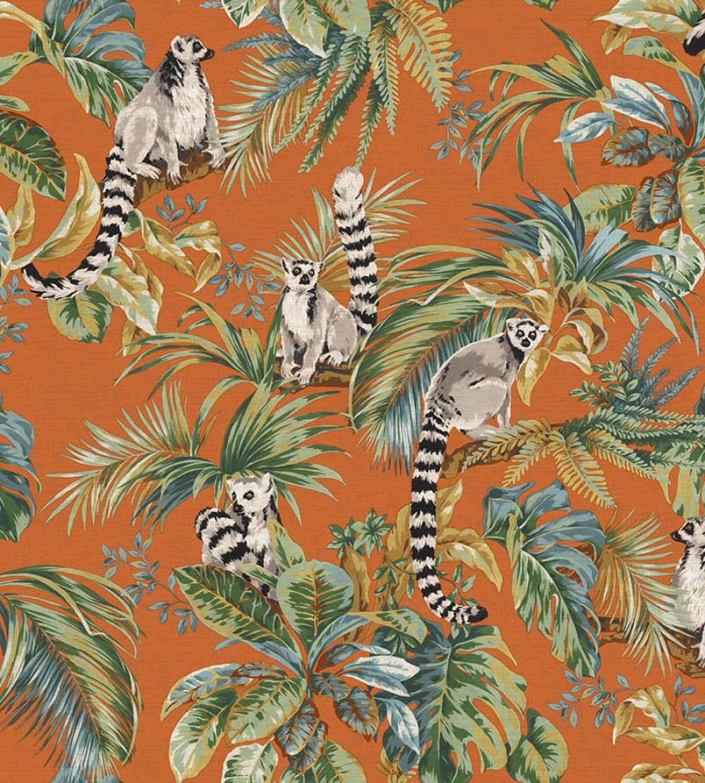 Lemuri Wallpaper by Jannelli&Volpi Orange