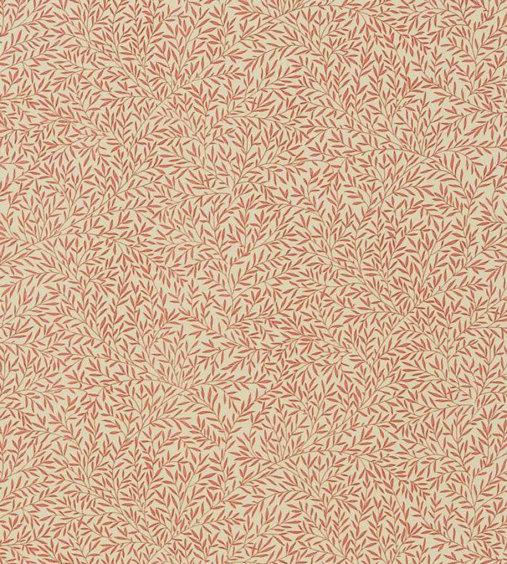 Lily Leaf Fabric by Morris & Co Red