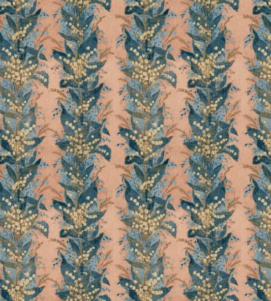 Lily Stripe Fabric by Zoffany Archive Coral