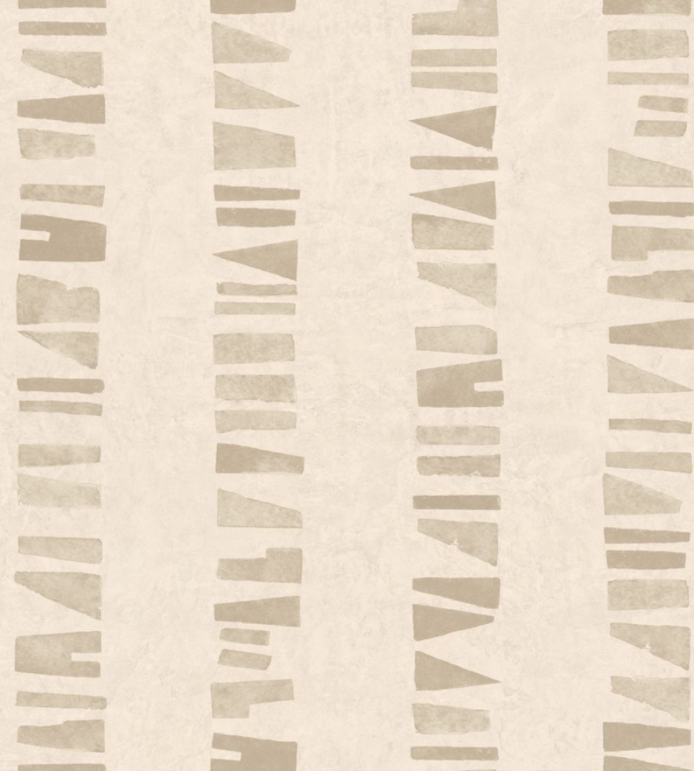 Linear Footprints Wallpaper by Tres Tintas Beige