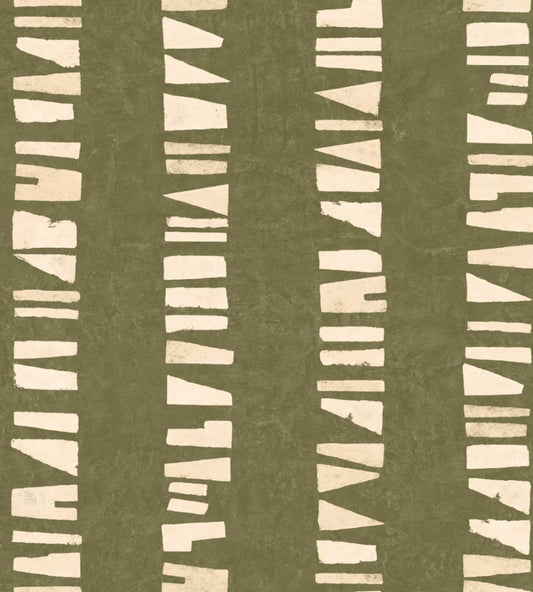 Linear Footprints Wallpaper by Tres Tintas Green