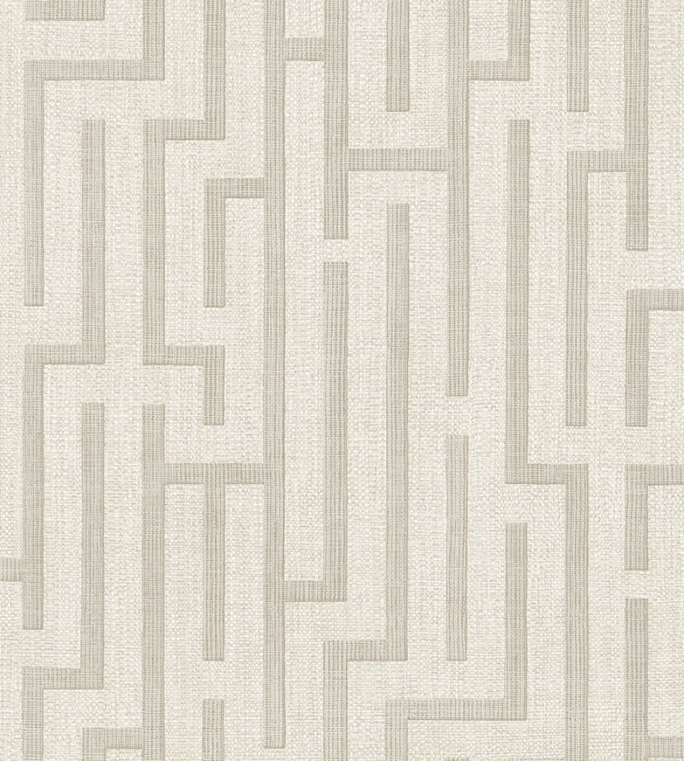 Linen Trellis Wallpaper by Eijffinger White/Cream