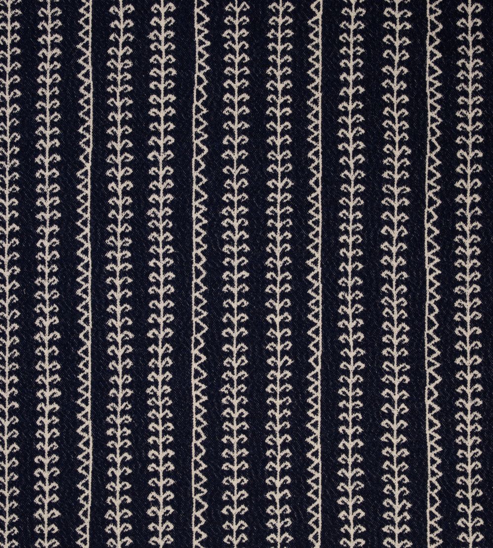 Little Weed Fabric by Christopher Farr Cloth Indigo