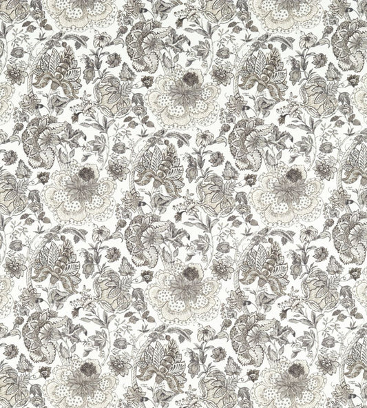 Lucienne Fabric by Clarke & Clarke Charcoal/Linen