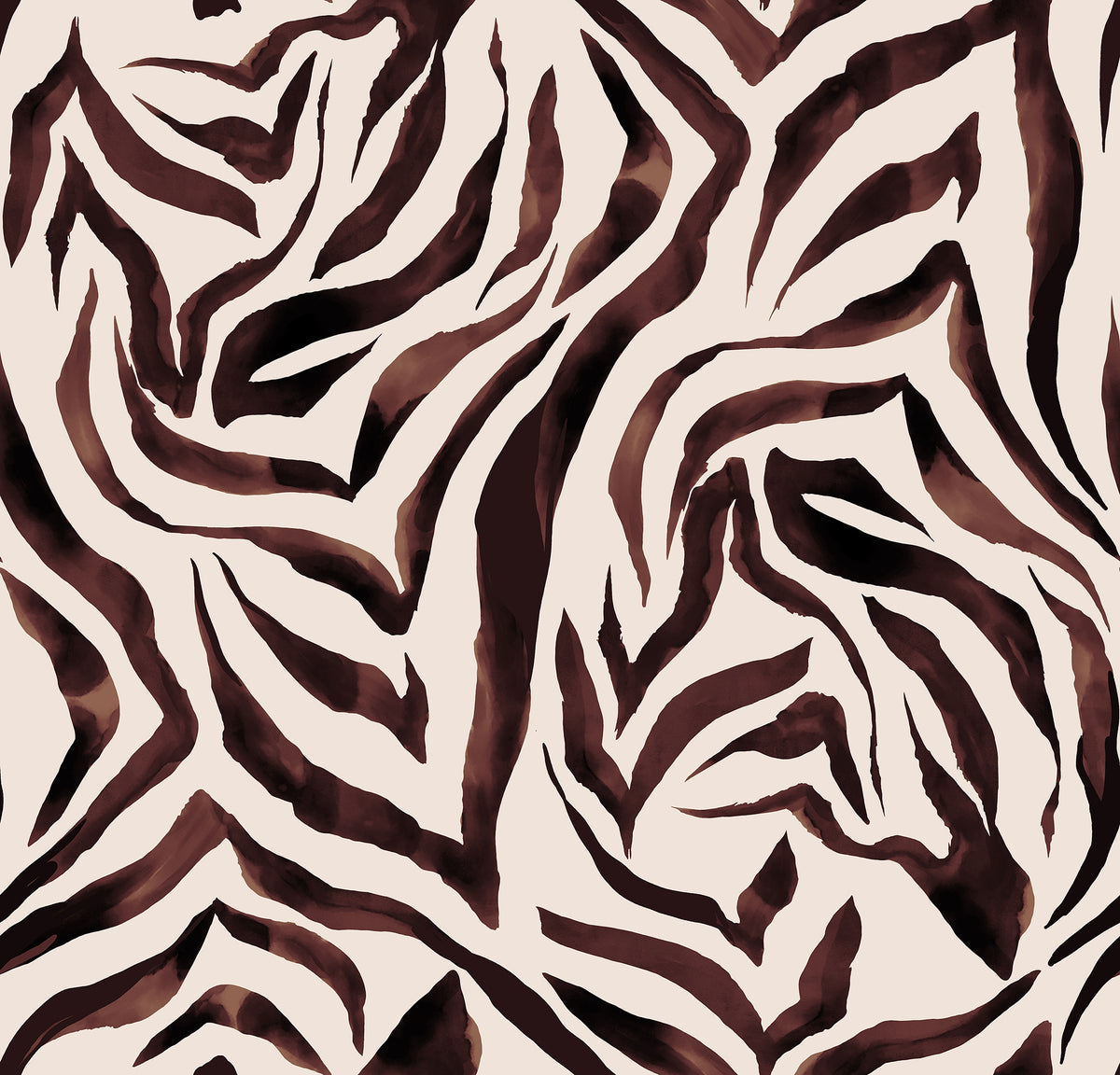 Luxury Zebra Burgundy mural by Rebel Walls