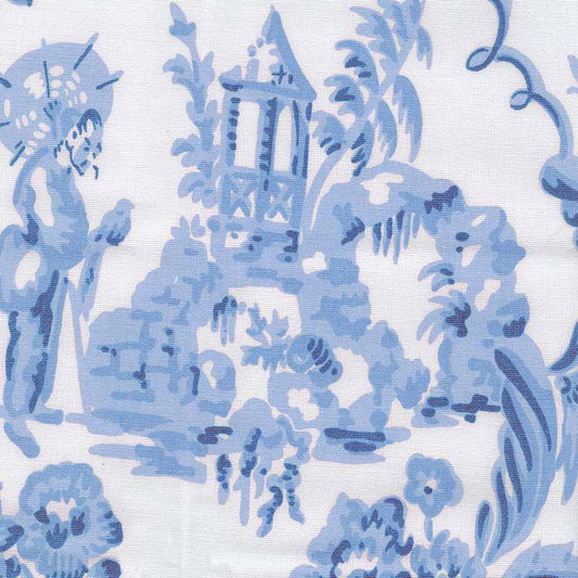 Madame Butterfly Blues fabric by Quadrille